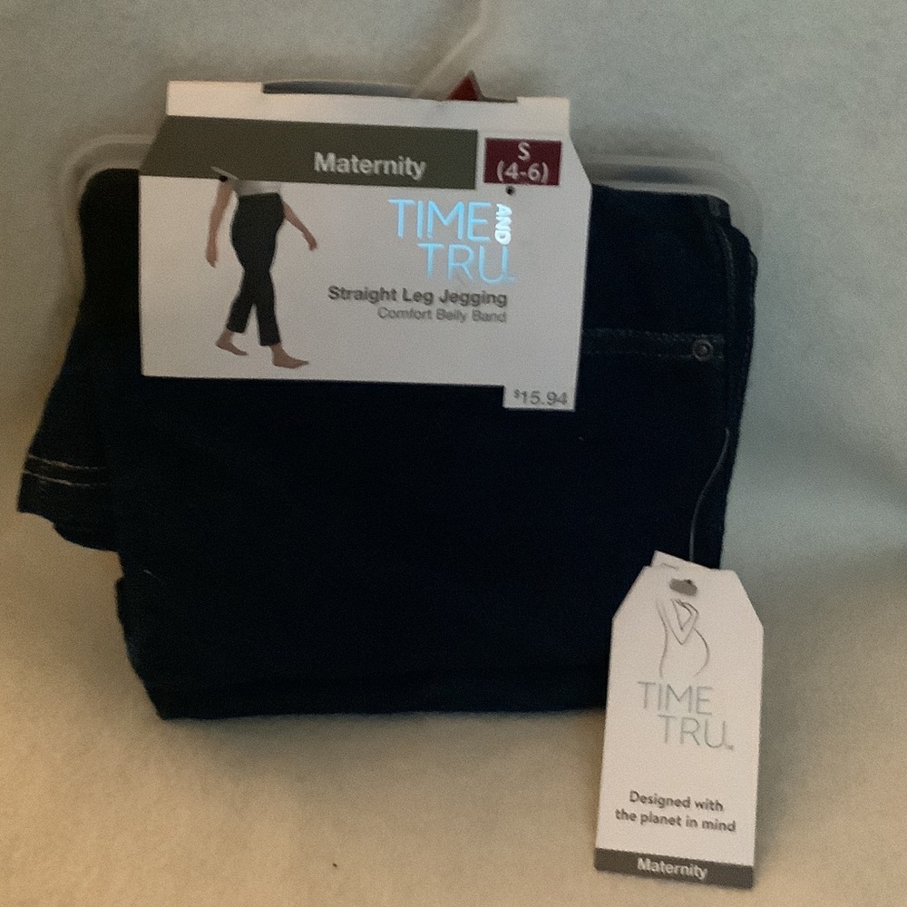 Time and Tru Maternity Straight Leg Jegging - Black